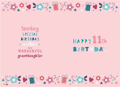 ICG Granddaughter 11th Birthday Card