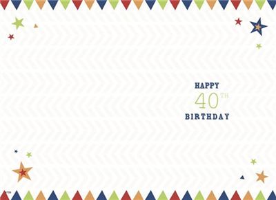 ICG Nephew 40th Birthday Card