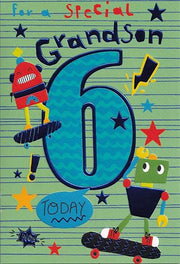 ICG Grandson 6th Birthday Card