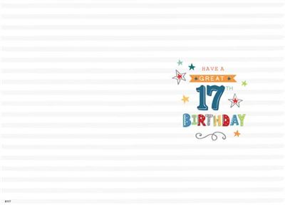 ICG Grandson 17th Birthday Card