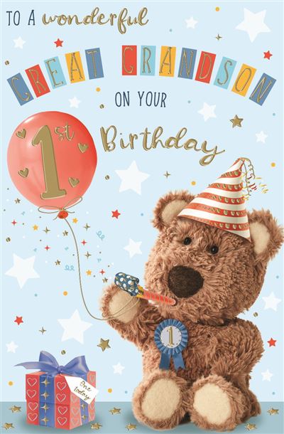 ICG Great Grandson 1st Birthday Card