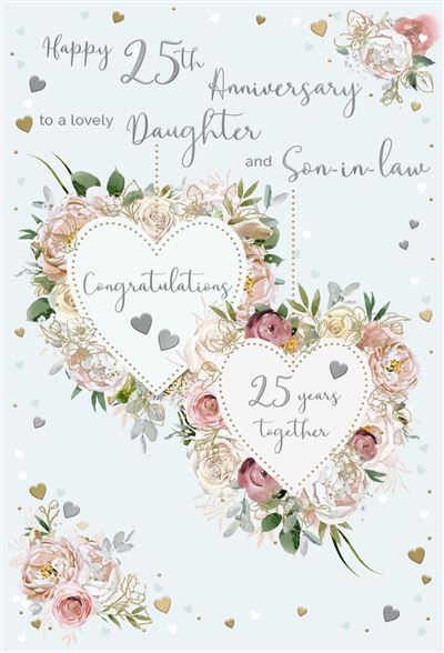 ICG Daughter & Son in Law Silver Anniversary Card