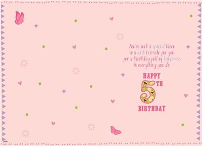 ICG Niece 5th Birthday Card