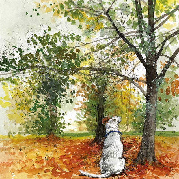 Alex Clark Autumn Leaves blank card*