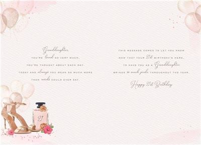 ICG Granddaughter 21st Birthday Card