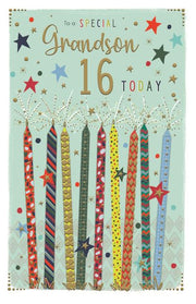 ICG Grandson 16th Birthday Card