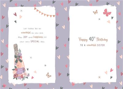 ICG Sister 40th Birthday Card