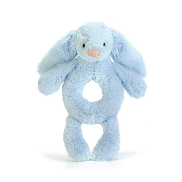 Jellycat Bashful Bunny Blue Ring Rattle Grabber