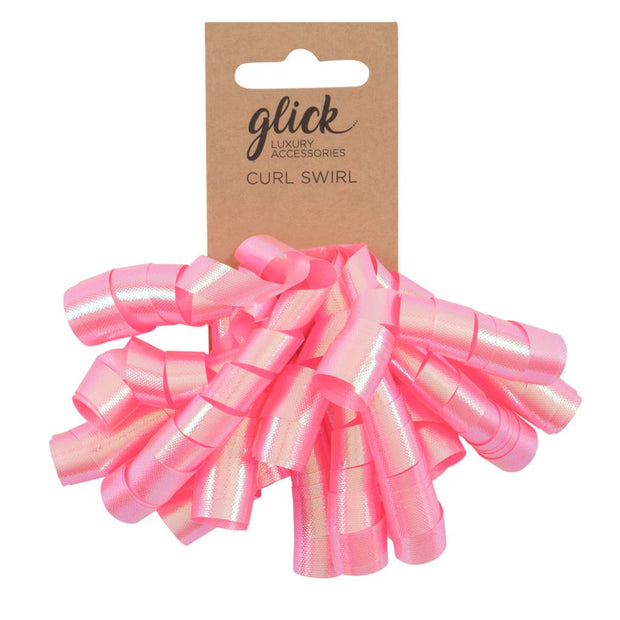 Glick Candy Pink Curl Swirl Bow*