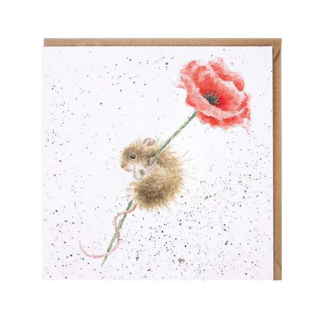 Wrendale "Poppy" Mouse Blank Card*