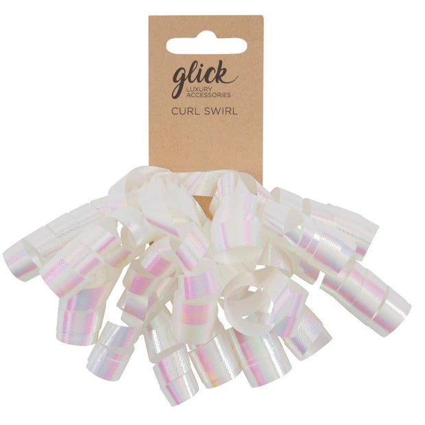 Glick Candy White Curl Swirl Bow*