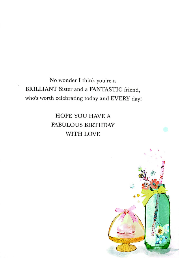 Words & Wishes Sister Birthday Card