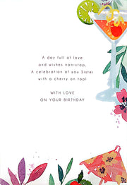 Words & Wishes Sister Birthday Card