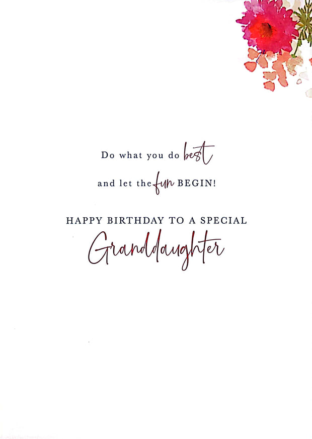 Words N Wishes Granddaughter Birthday Card*