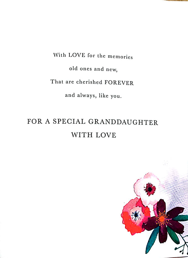 Words & Wishes Granddaughter Birthday Card*