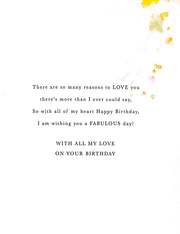 Words & Wishes Partner Birthday Card*