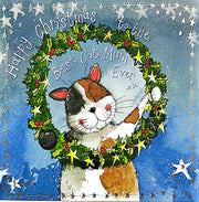 Alex Clark Best Cat Mum Christmas Card