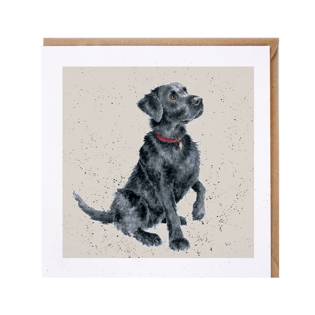 Wrendale Black Labrador Blank Card*