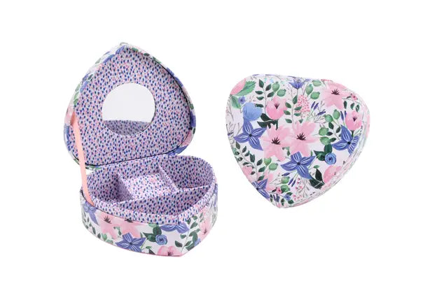 Floral Heart Shaped Jewellery Box