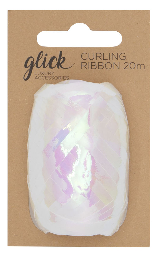 Glick Iridescent White Curling Ribbon