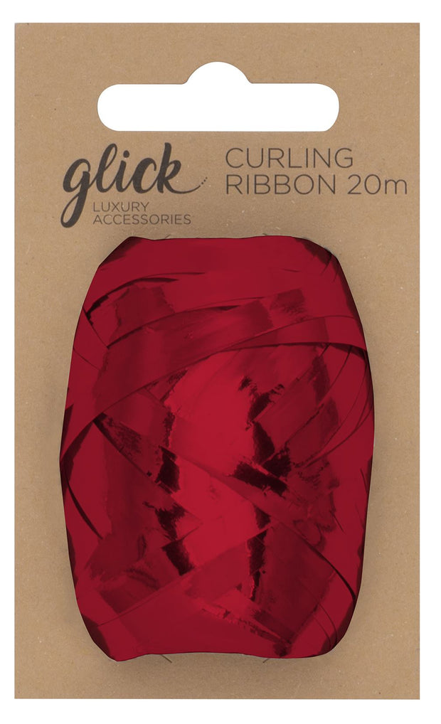 Glick Metallic Red Curling Ribbon