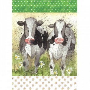 Alex Clark Curious Cows Tea Towel