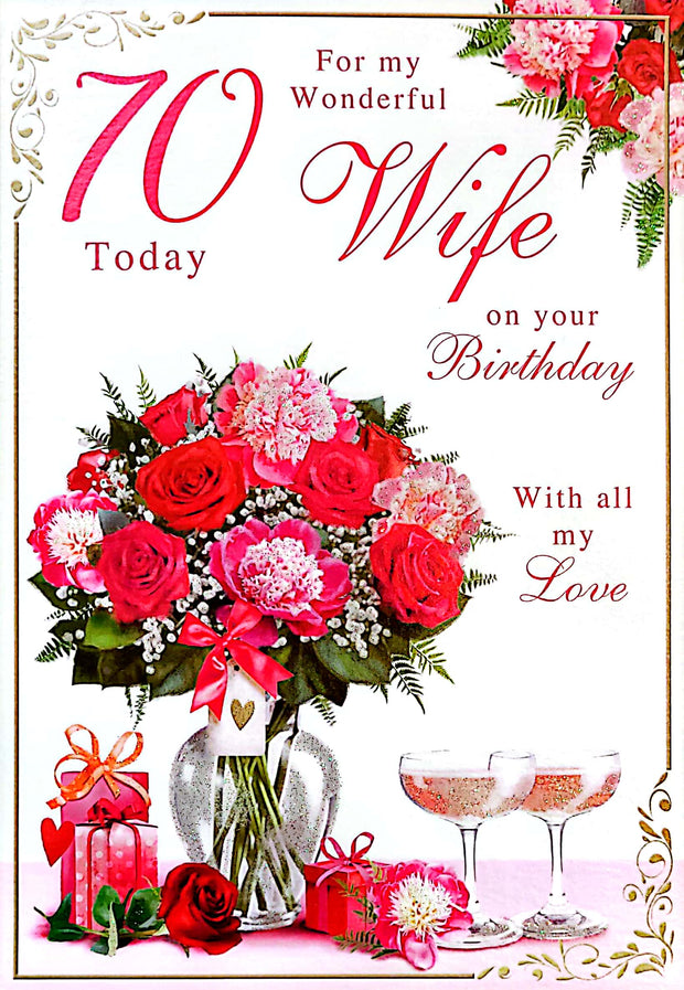 Nigel Quiney Wife 70th Birthday Card*