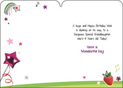 Jonny Javelin Granddaughter 4th Birthday Card