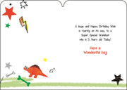 Jonny Javelin Grandson 5th Birthday Card