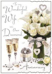 Jonny Javelin Wife Diamond Anniversary Card*