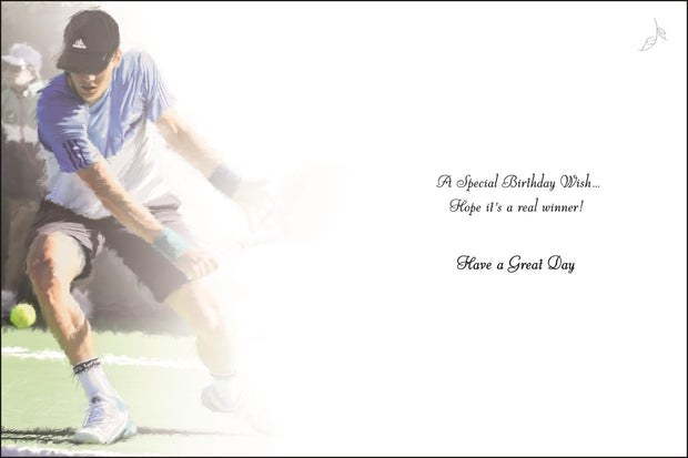 Jonny Javelin Tennis Birthday Card*