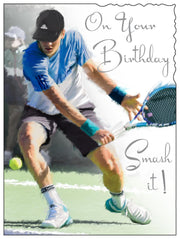 Jonny Javelin Tennis Birthday Card*