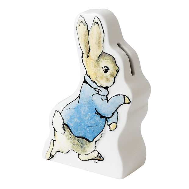 Enesco Peter Rabbit Running Money Bank