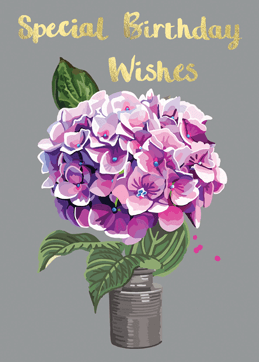 Sarah Kelleher Lilac Hydrangea Birthday Card*