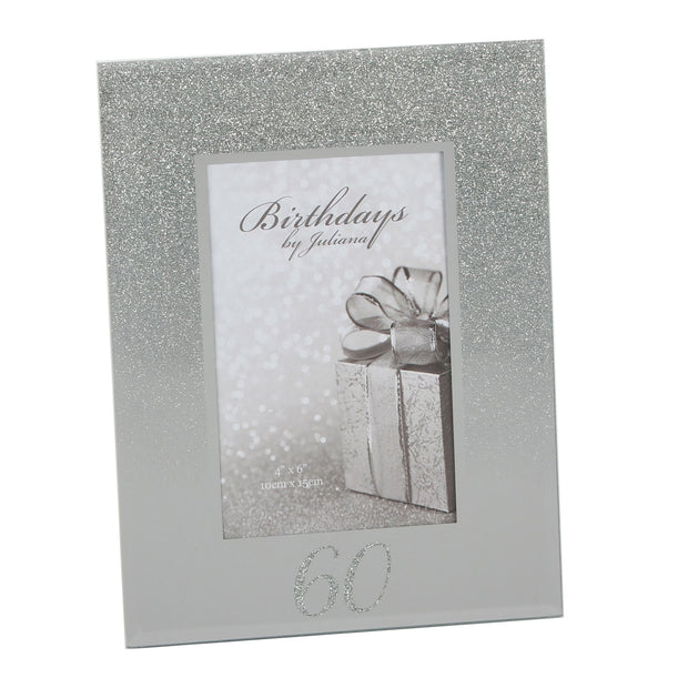 60th Glitter Mirror Photo Frame