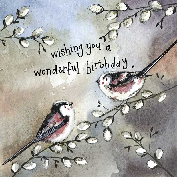 Alex Clark Starlight Long Tail Tits Birthday Card*