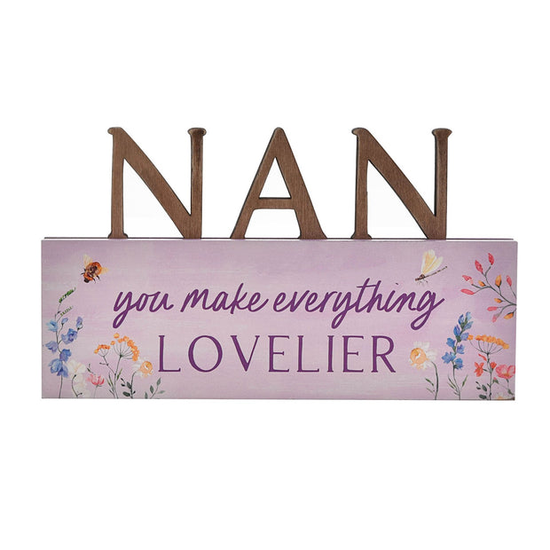 The Cottage Garden "Nan" Mantel Plaque