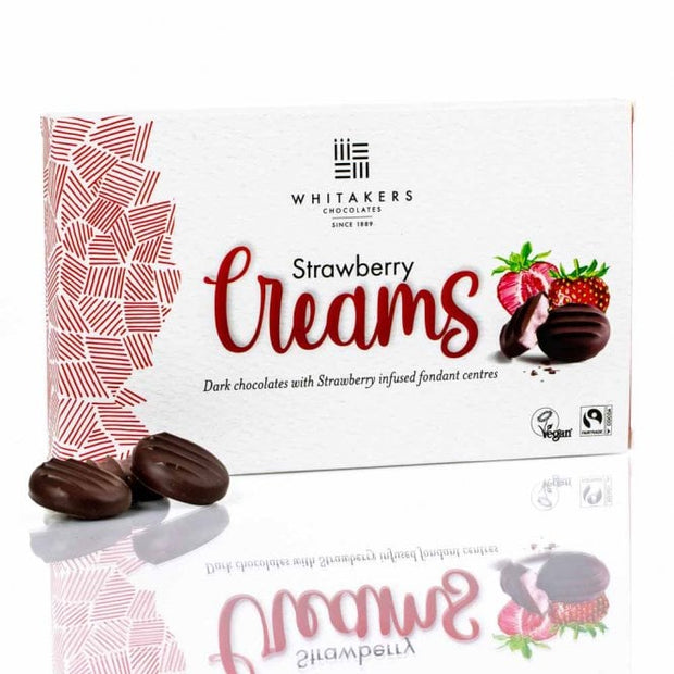 Whitakers Dark Chocolate Strawberry Creams Box 150g